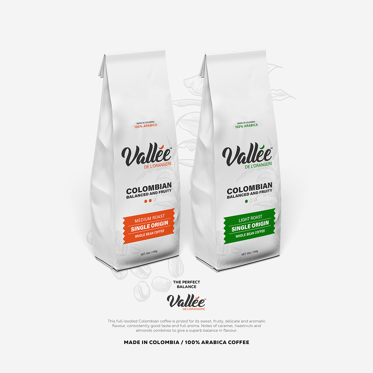 Vallee De'Lorangere Coffee Prestige Packaging Design & Branding UK England