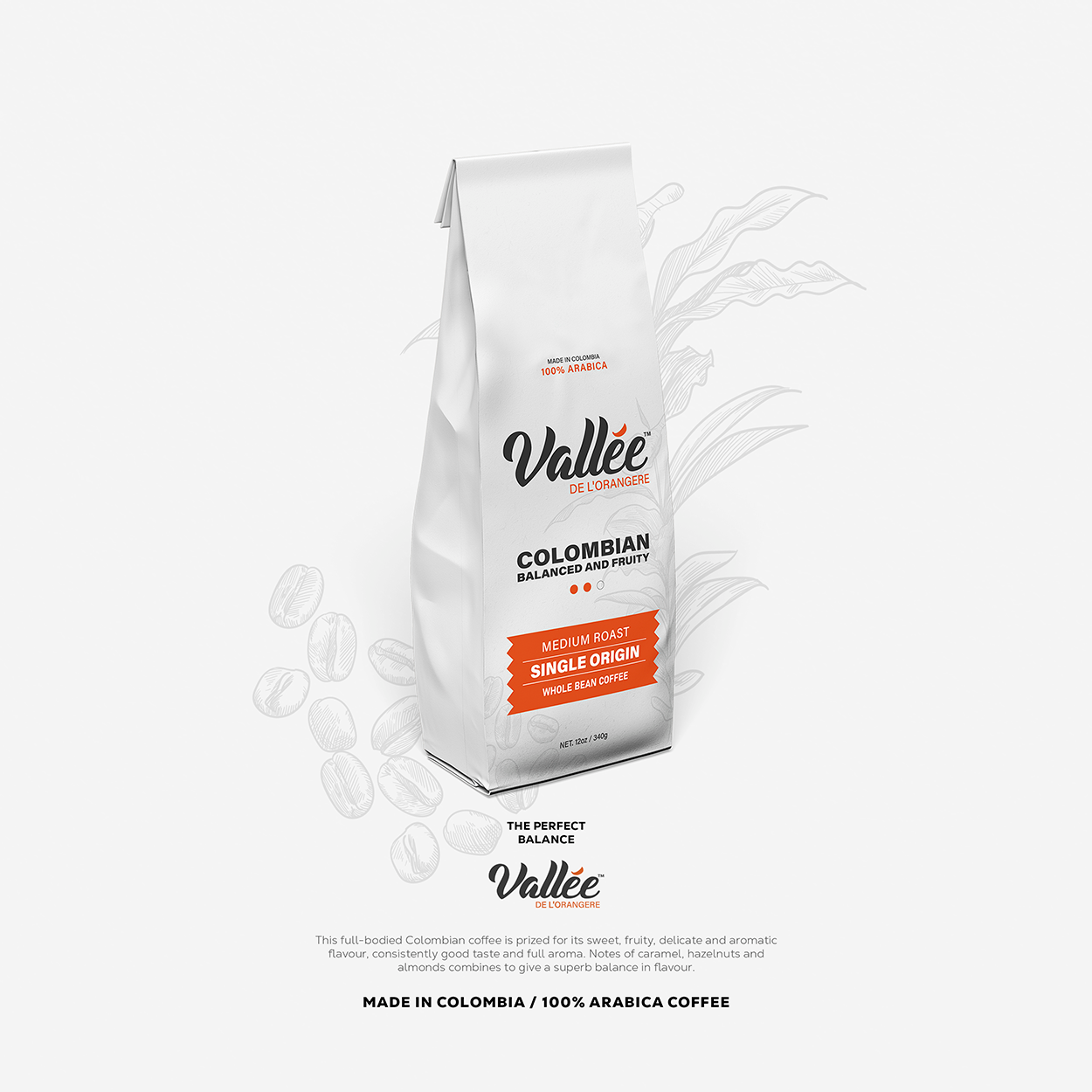 Vallee De'Lorangere Coffee Timeless Packaging Design & Branding UK England
