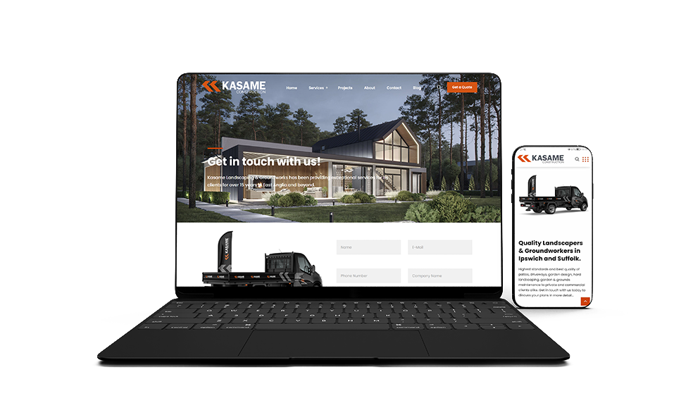 Web Design for Kasame Construction and Landscaping Company in Suffolk