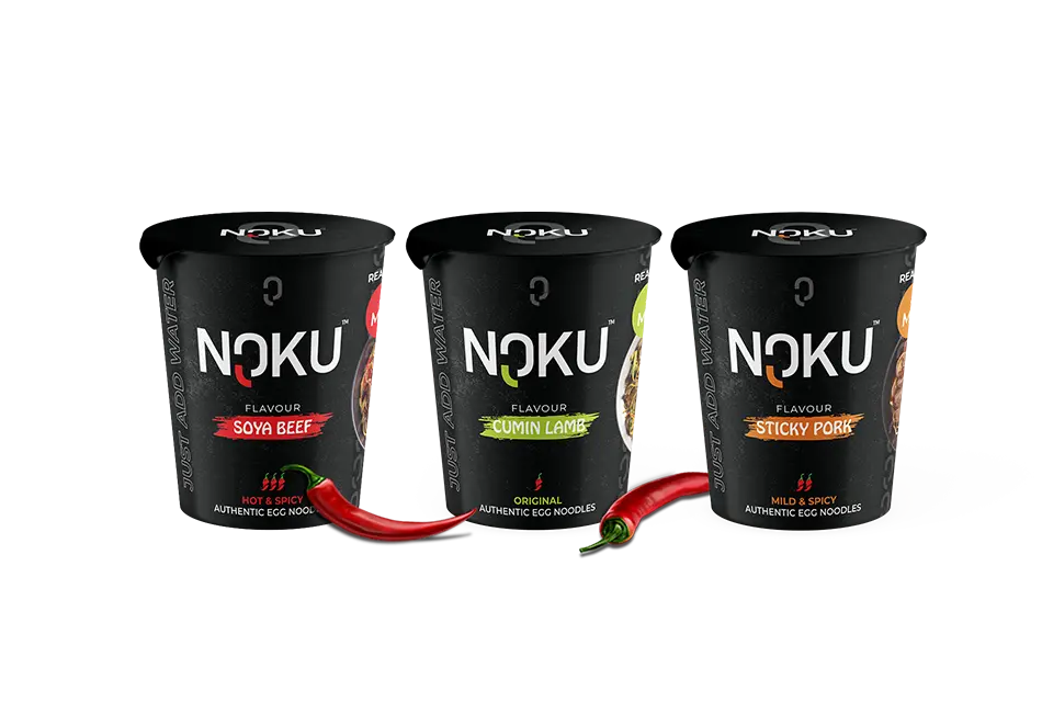 Noku Noodles Pot Packaging Design Company Suffolk Uncuva Design Ltd