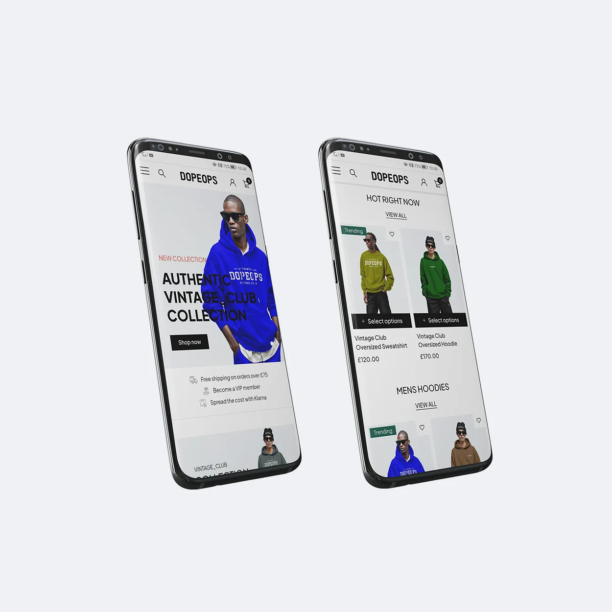 Dopeops Luxury Streetwear Brand UK eCommerce Website Design by Uncuva