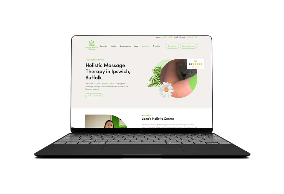 Wellness and Beauty Business Website SEO and Web Design Agency in Suffolk Ipswich Uncuva